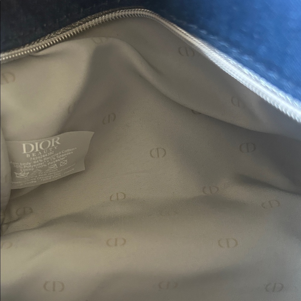 Dior Denim Blue Cosmetic Bag - Picture 4 of 14